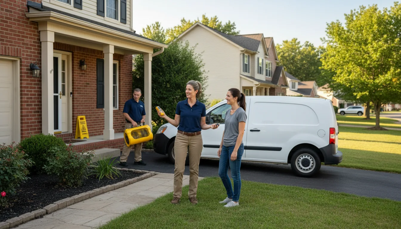 Residential water damage restoration in Hockingport, OH